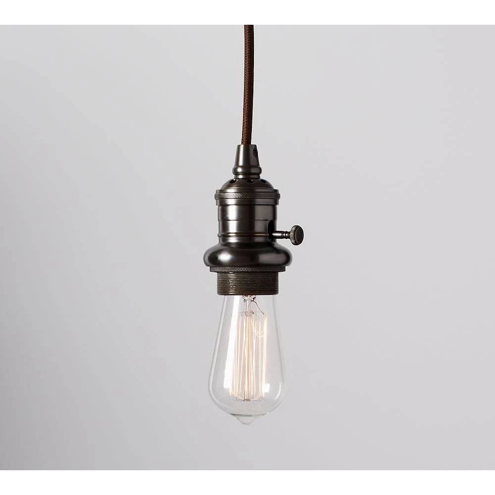 Pottery Barn Pendant Plug In Bulb‎ Kit Bronze Braided Cord 4307666 Lighting New
